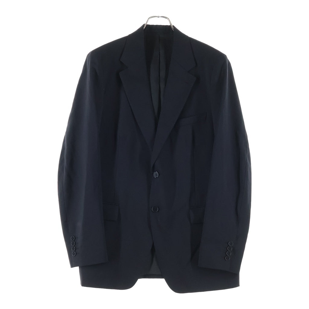 PRADA(プラダ) 21AW ウール シルク ノッチドラペル 2B テーラードジャケット ブラック UAA385
