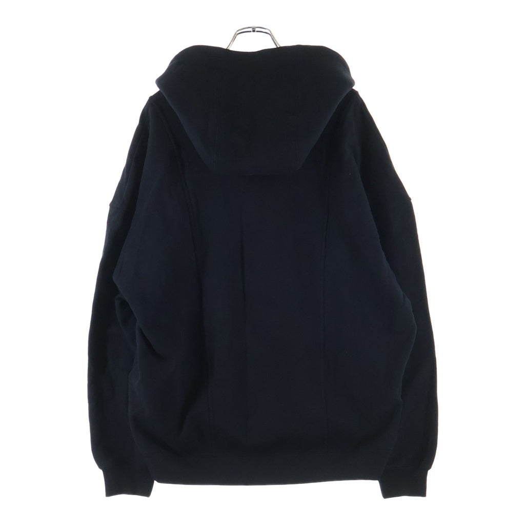 SAINT LAURENT PARIS(サンローランパリ) Half Zip Logo Hoodie ロゴ刺繍 ハーフジップ スウェット プルオーバーパーカー ブラック 802136 Y36SW