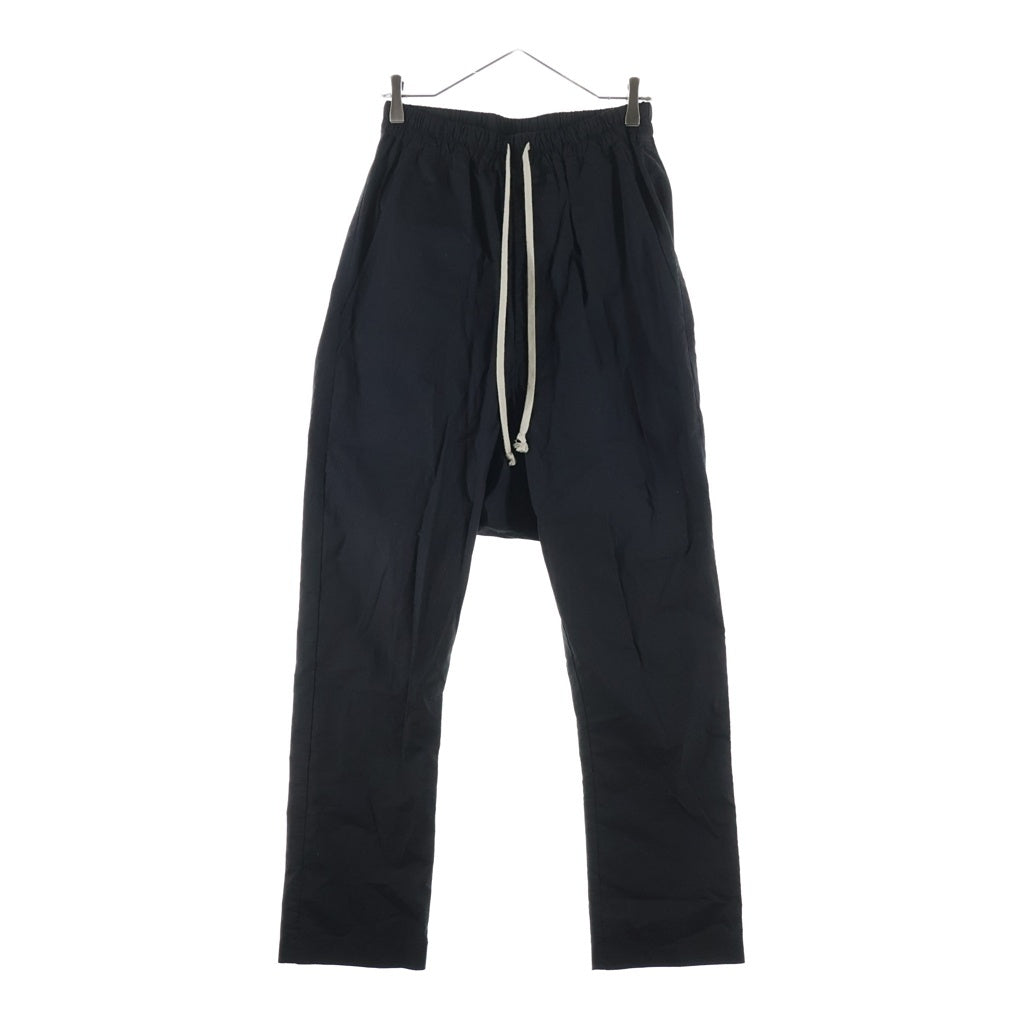 Rick Owens(リックオウエンス) 21SS Drawstring Long Pants ドローストリング コットン サルエル ロングパンツ ブラック RU21S6380-P