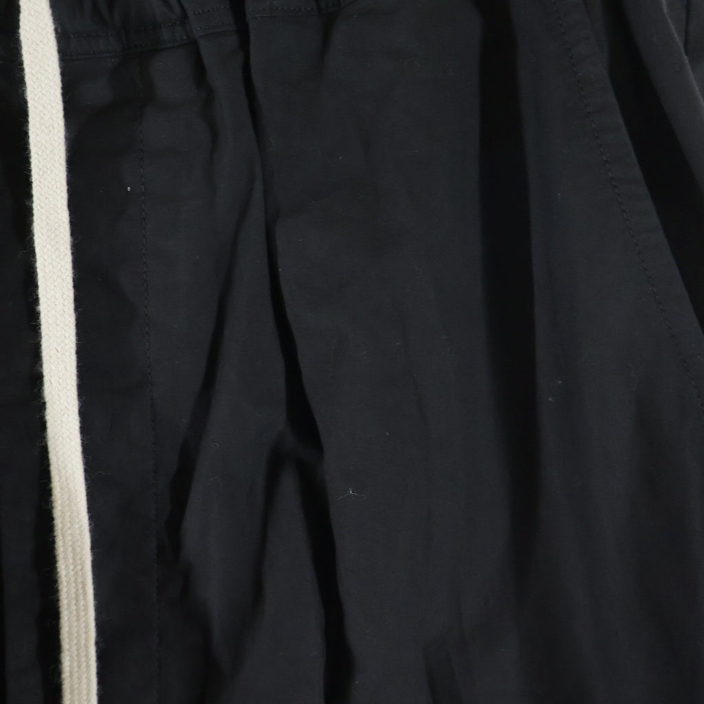 Rick Owens(リックオウエンス) 21SS Drawstring Long Pants ドローストリング コットン サルエル ロングパンツ ブラック RU21S6380-P