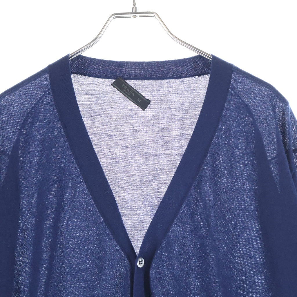 PRADA(プラダ) CASHMERE CARDIGAN カシミア カーディガン ブルー UMC310