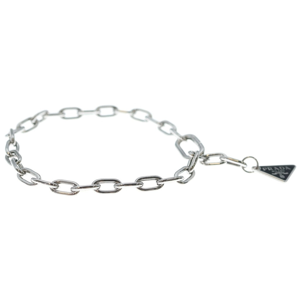 PRADA(プラダ) トライアングルロゴプレート チェーンブレスレット シルバー 2JB357