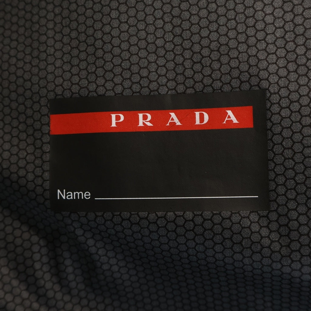PRADA(プラダ) LR-MX030 Extreme-Tex Coat エクストリームテックス リサイクルポリエステル フード付き レインコート ジャケット ブルー SGB626