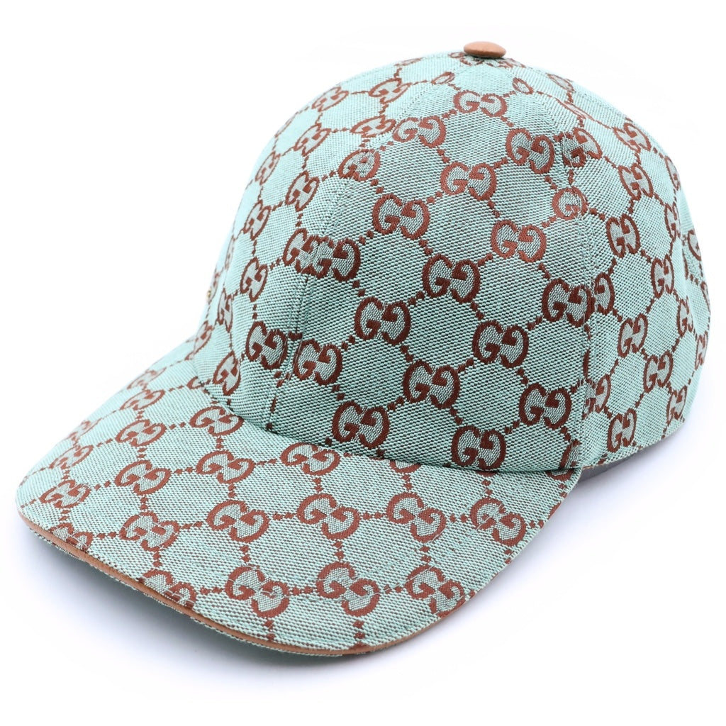 GUCCI(グッチ) GG CANVAS BASEBALL CAP GGキャンバス ベースボールキャップ 帽子 ミントグリーン 748475 4HG62 レディース