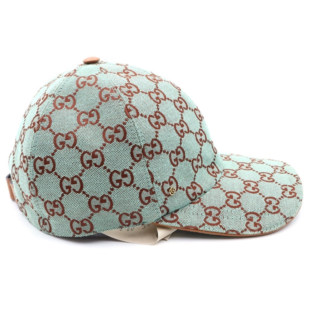 GUCCI(グッチ) GG CANVAS BASEBALL CAP GGキャンバス ベースボールキャップ 帽子 ミントグリーン 748475 4HG62 レディース
