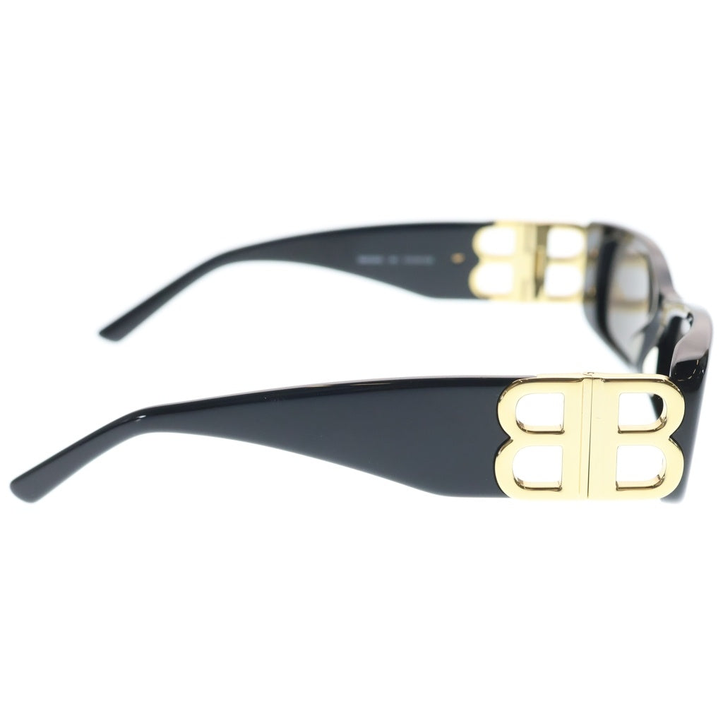BALENCIAGA(バレンシアガ) DYNASTY RECTANGLE ダイナスティ レクタングル BBロゴ サングラス アイウェア ブラック/ゴールド BB0096S