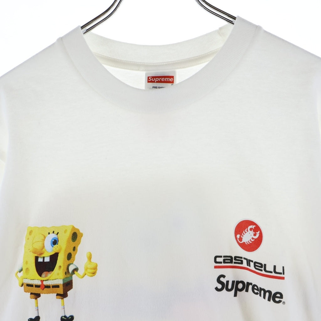 SUPREME(シュプリーム) 25SS xSpongeBob Castelli Racing Tee スポンジボブ カステリ レーシング エルエス クルーネック ロングTシャツ ホワイト