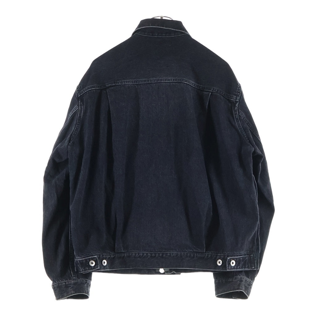 Sacai(サカイ) 23AW Denim Blouson ポインテッドカラー デニム ブルゾン ジャケット ブラック 23-03159M