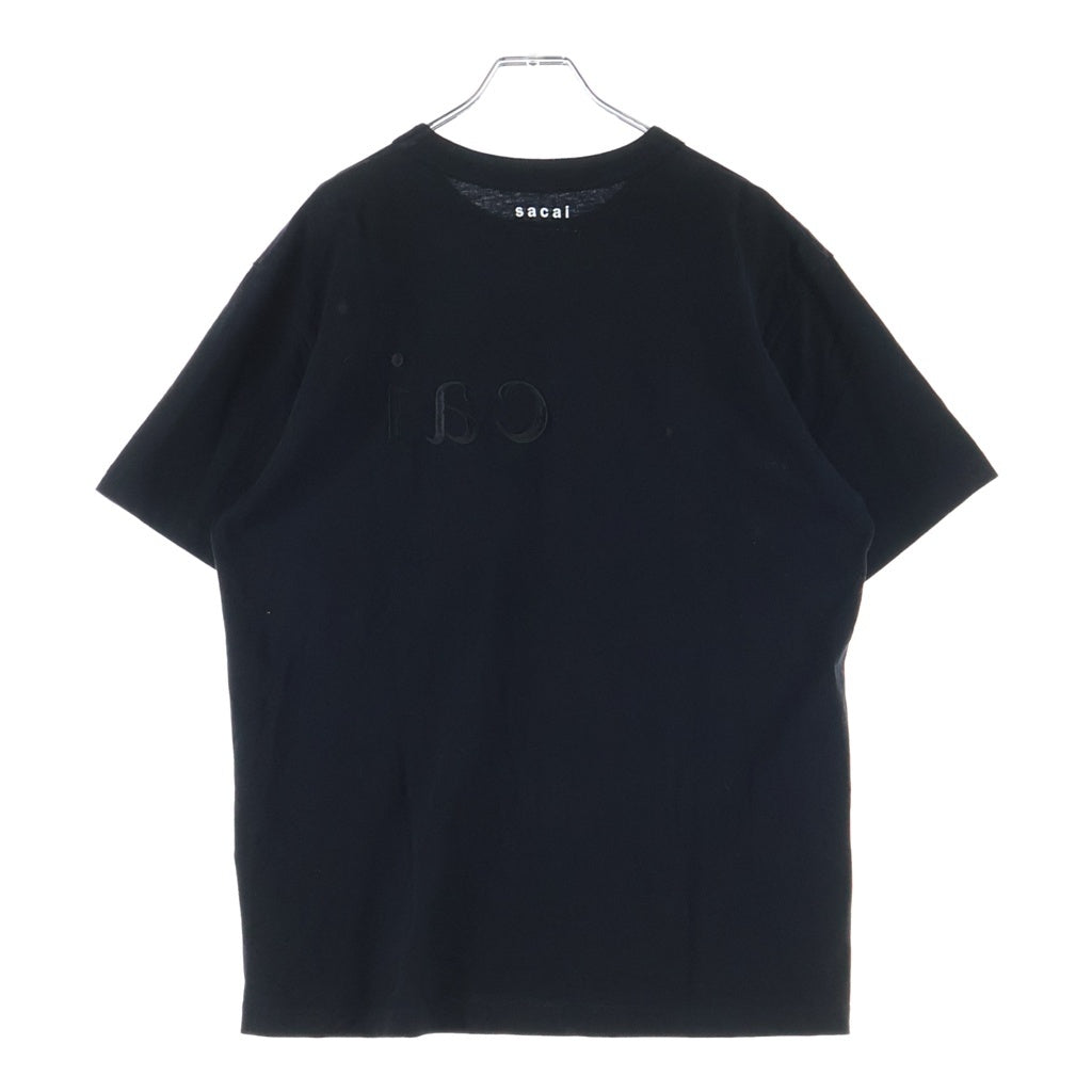 Sacai(サカイ) 24SS Embroidery T-Shirt ロゴ刺繍 クルーネック 半袖Tシャツ カットソー ブラック 24-0904S