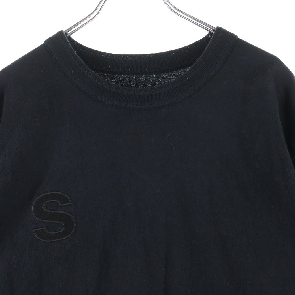Sacai(サカイ) 24SS Embroidery T-Shirt ロゴ刺繍 クルーネック 半袖Tシャツ カットソー ブラック 24-0904S