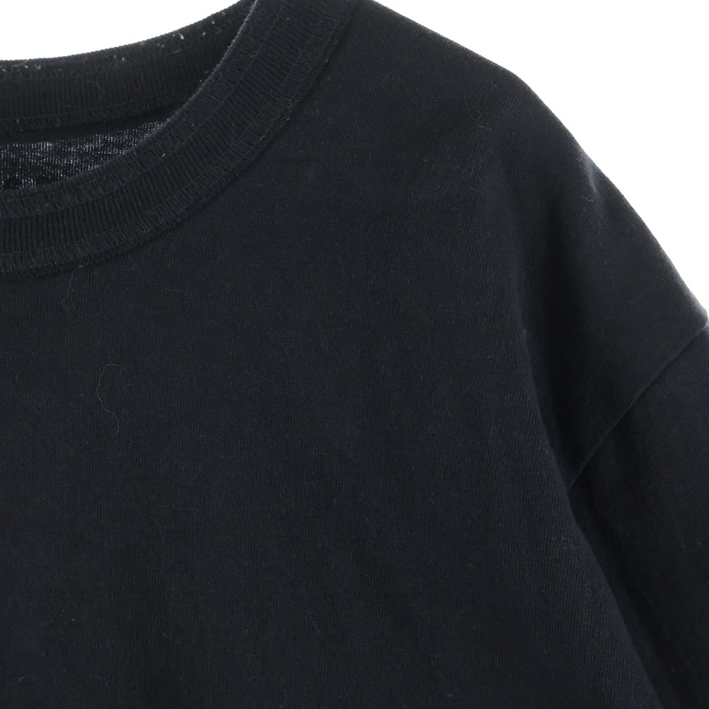 Sacai(サカイ) 24SS Embroidery T-Shirt ロゴ刺繍 クルーネック 半袖Tシャツ カットソー ブラック 24-0904S