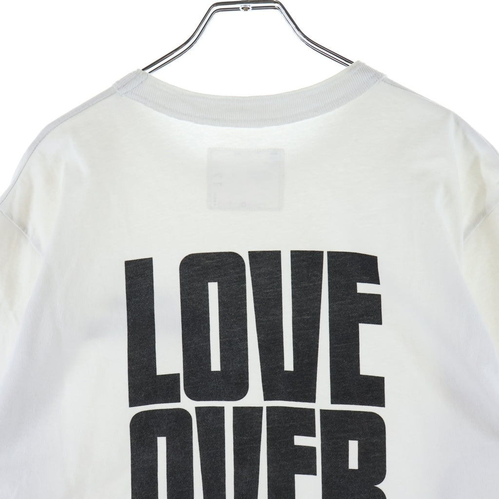 Sacai(サカイ) 21SS ×HANK WILLIS THOMAS Love Over Rules Tee ハンクウィリストーマス 半袖Tシャツ カットソー ブラック 21-0176S