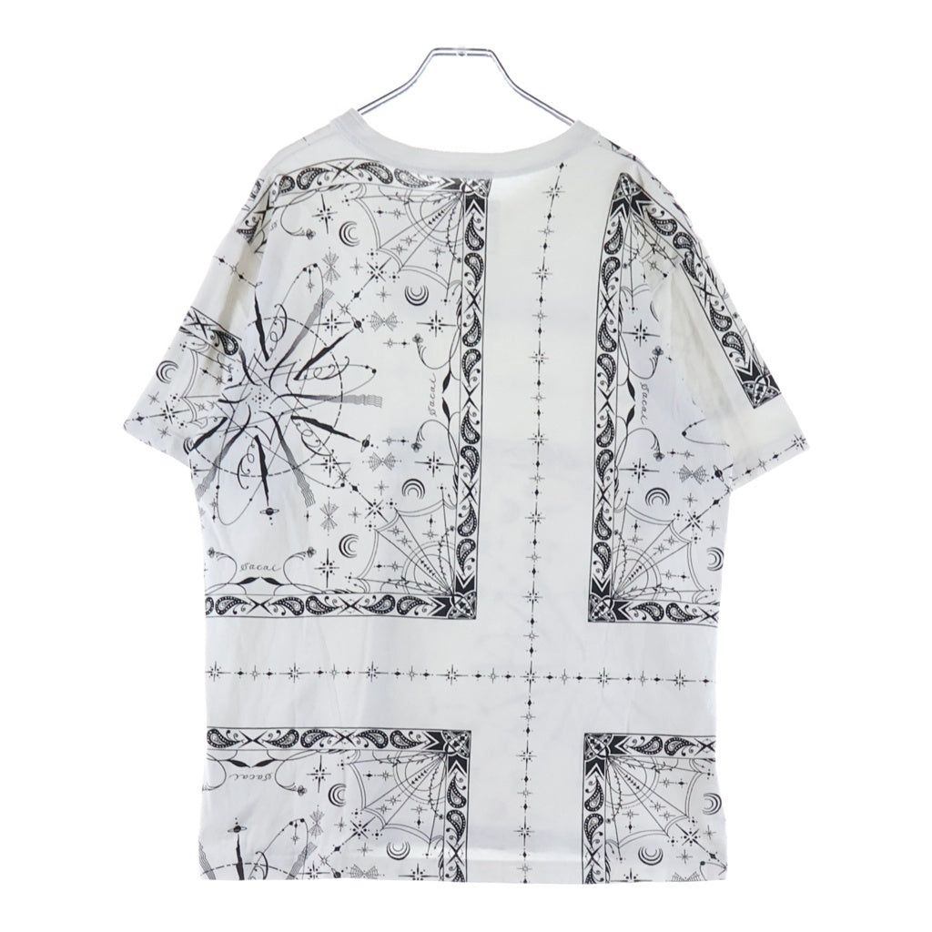 Sacai(サカイ) 20AW ×Dr.Woo Bandana Print T-Shirt ドクターウー バンダナ プリント 半袖Tシャツ カットソー ホワイト 20-02343M