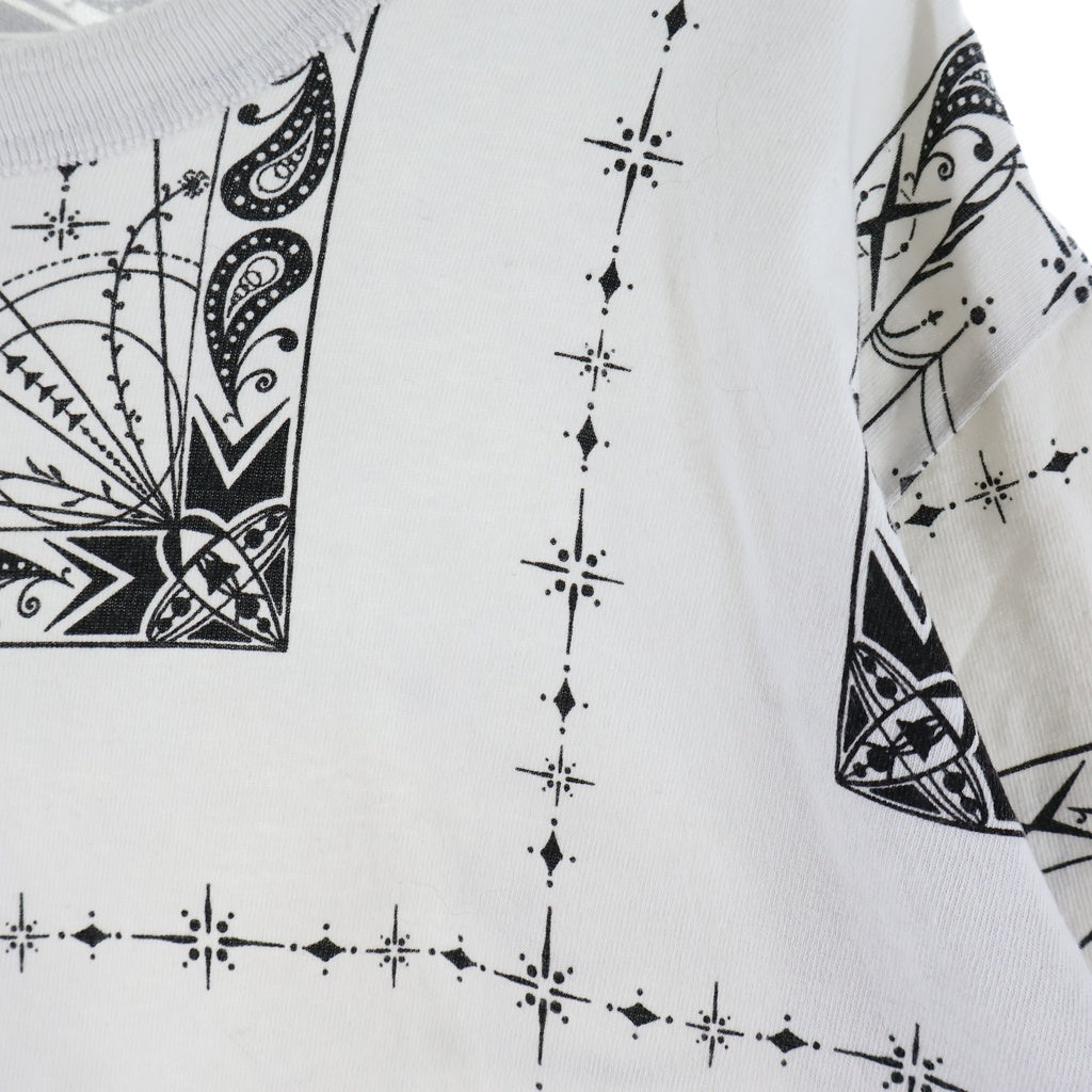 Sacai(サカイ) 20AW ×Dr.Woo Bandana Print T-Shirt ドクターウー バンダナ プリント 半袖Tシャツ カットソー ホワイト 20-02343M