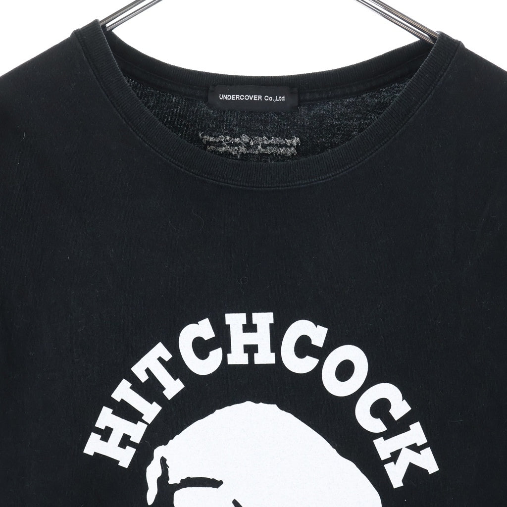 UNDERCOVER(アンダーカバー) 22AW WIDE TEE HITCHCOCK FACE ヒッチコック フェイスプリント 半袖Tシャツ カットソー ブラック UC2B4809-3