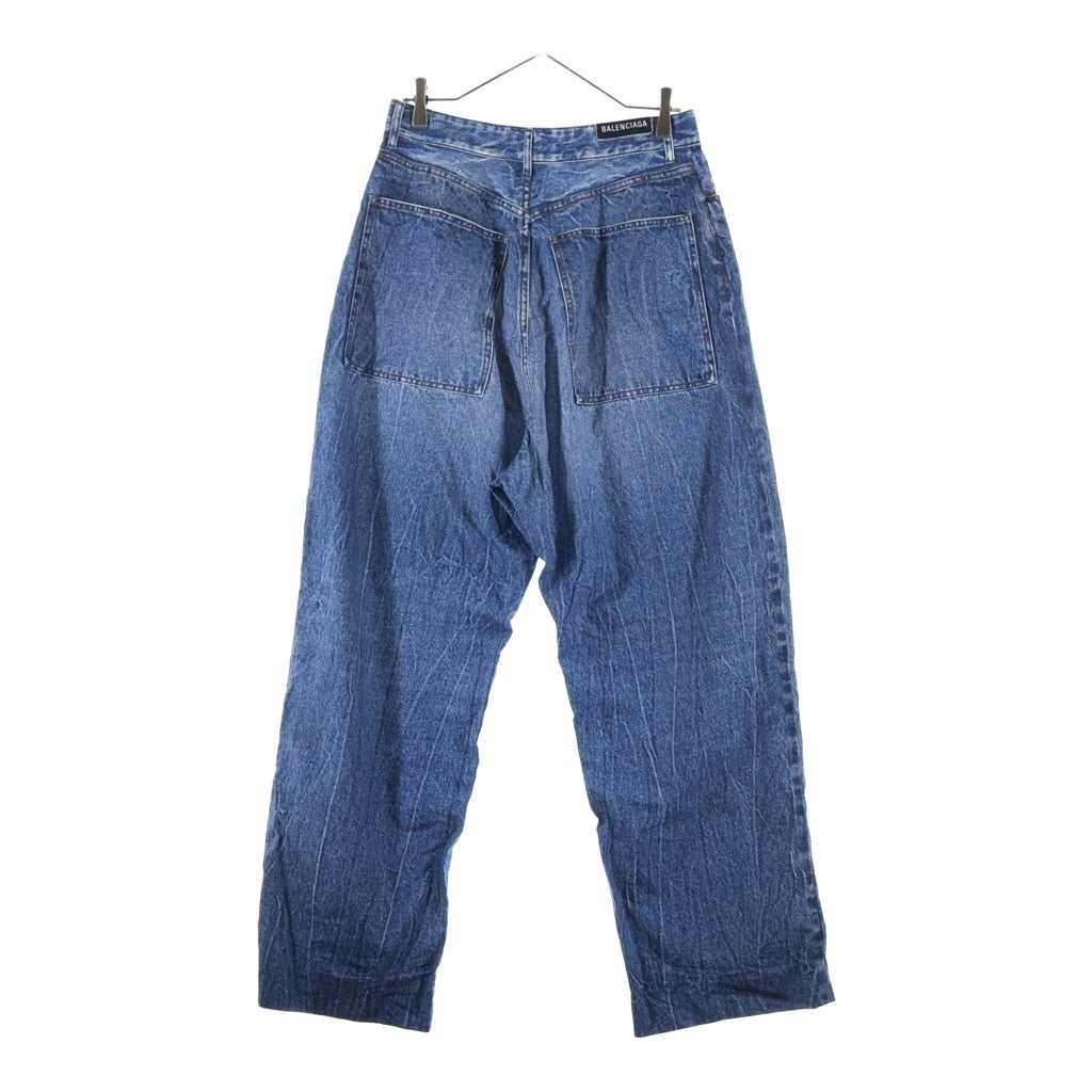 BALENCIAGA(バレンシアガ) Trompe L'oeil Jeans トロンプルイユ 転写 デニムパンツ インディゴ 621588