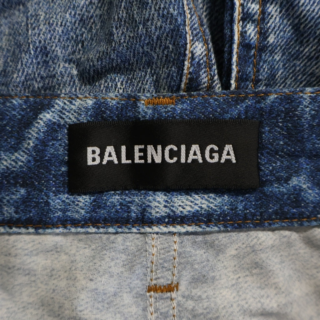 BALENCIAGA(バレンシアガ) Trompe L'oeil Jeans トロンプルイユ 転写 デニムパンツ インディゴ 621588