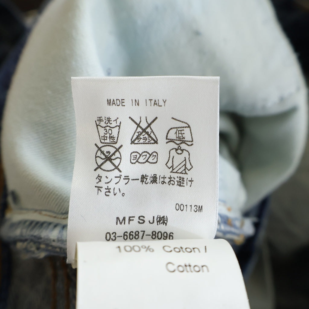 FAITH CONNEXION(フェイスコネクション) 18SS デストロイ ダメージ加工 ストレートデニムパンツ インディゴ M5501D08000