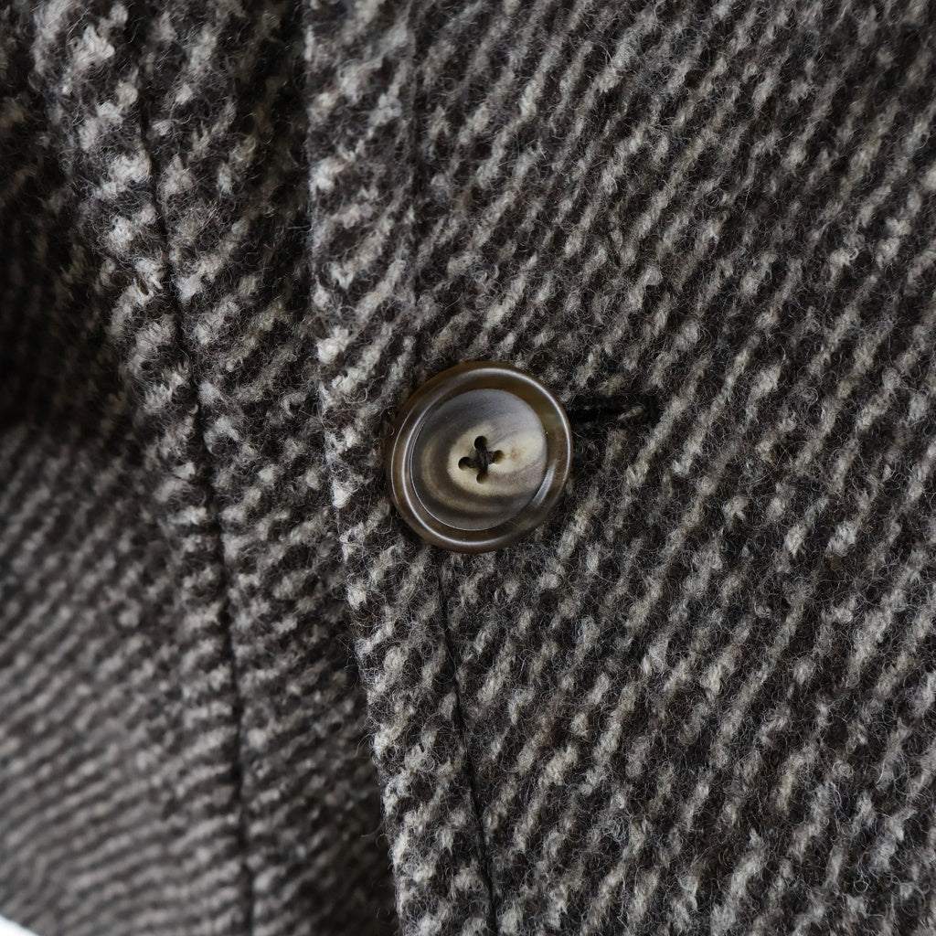 HERMES(エルメス) 22AW サイドジップ ウール ダブルブレストコート グレー PT9607