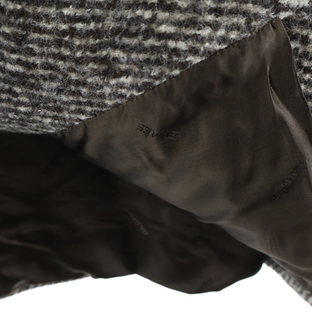 HERMES(エルメス) 22AW サイドジップ ウール ダブルブレストコート グレー PT9607