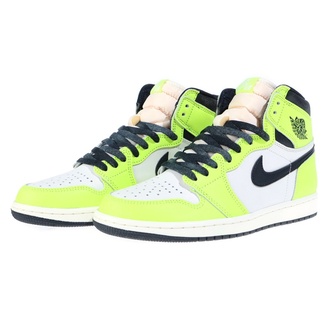 NIKE(ナイキ) AIR JORDAN 1 RETRO HIGH OG VOLT VISIONAIRE 555088-702 エアジョーダン1 レトロ ボルト ヴィジョネア ハイカットスニーカー イエロー/ホワイト US8/26cm
