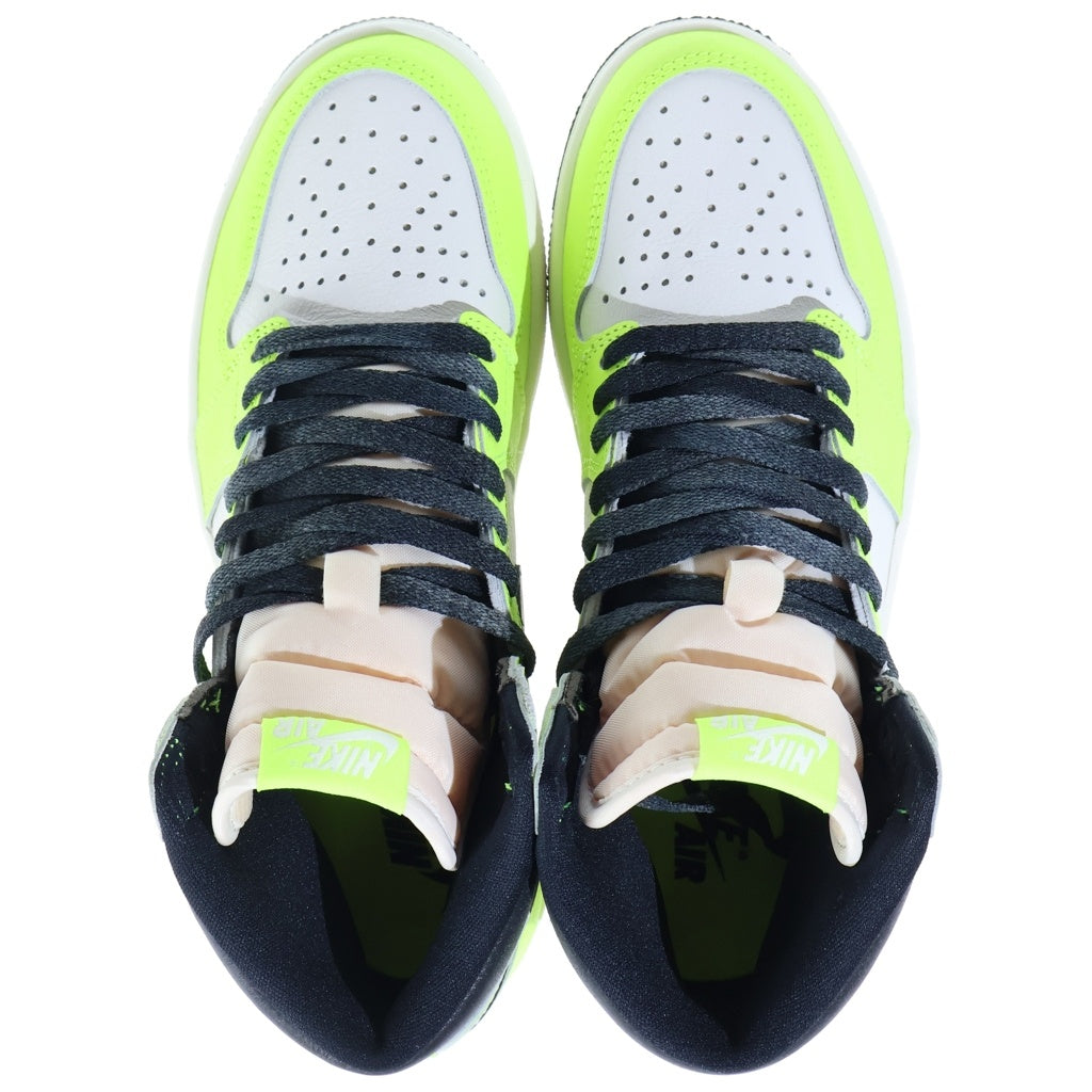 NIKE(ナイキ) AIR JORDAN 1 RETRO HIGH OG VOLT VISIONAIRE 555088-702 エアジョーダン1 レトロ ボルト ヴィジョネア ハイカットスニーカー イエロー/ホワイト US8/26cm