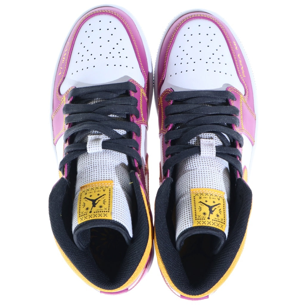 NIKE(ナイキ) AIR JORDAN 1 MID DIA DE MUERTOS DC0350-100 エアジョーダン1 ハイカットスニーカー ピンク/イエロー/ホワイト US8/26cm