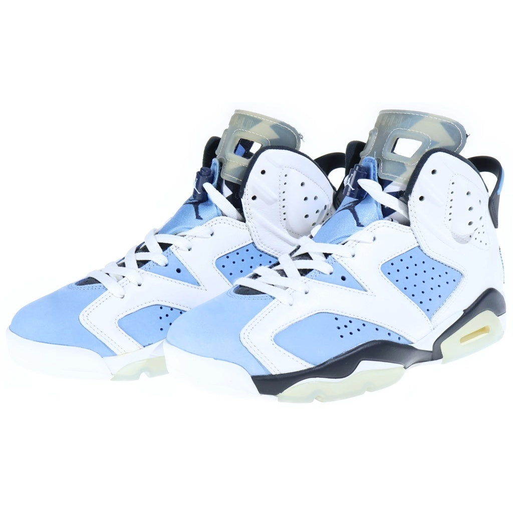 NIKE(ナイキ) AIR JORDAN 6 UNC エアジョーダン6 ハイカットスニーカー ホワイト/ブルー US8/26cm CT8529-410
