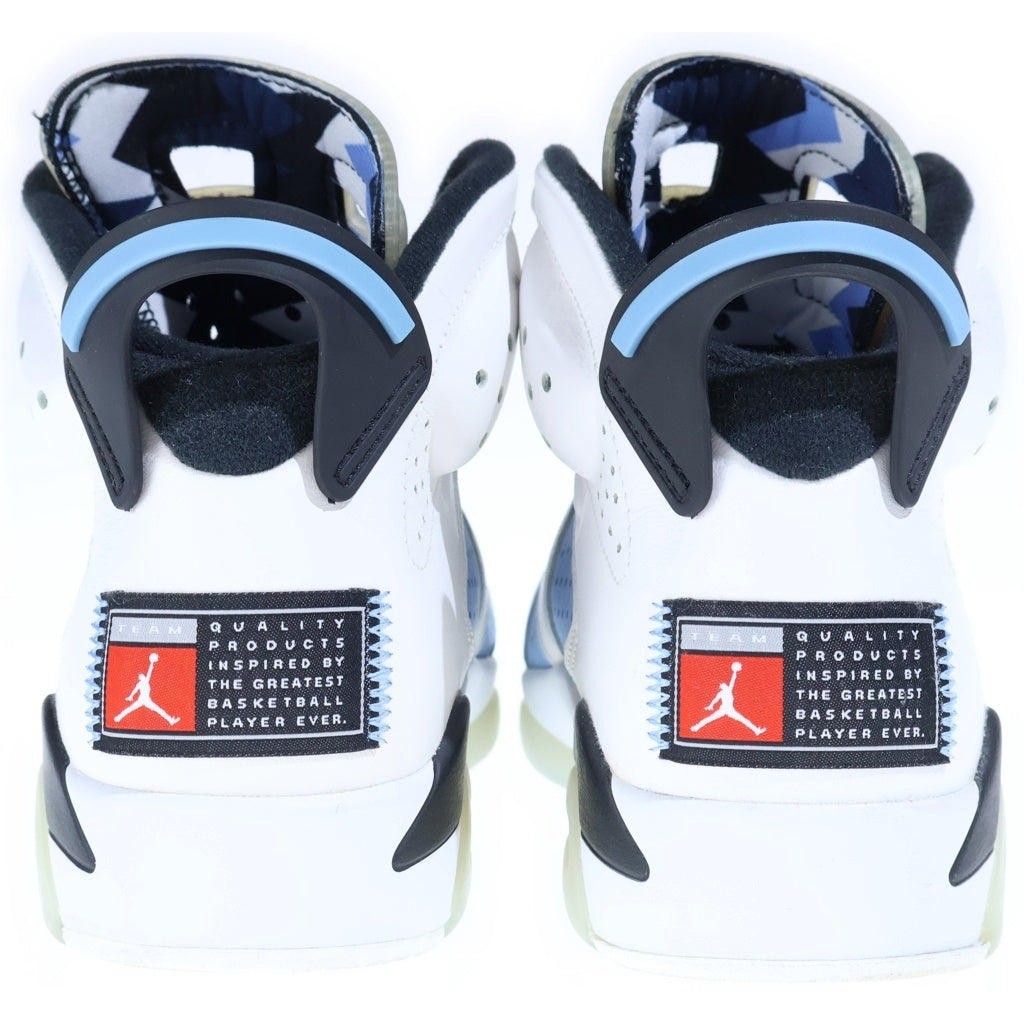 NIKE(ナイキ) AIR JORDAN 6 UNC エアジョーダン6 ハイカットスニーカー ホワイト/ブルー US8/26cm CT8529-410