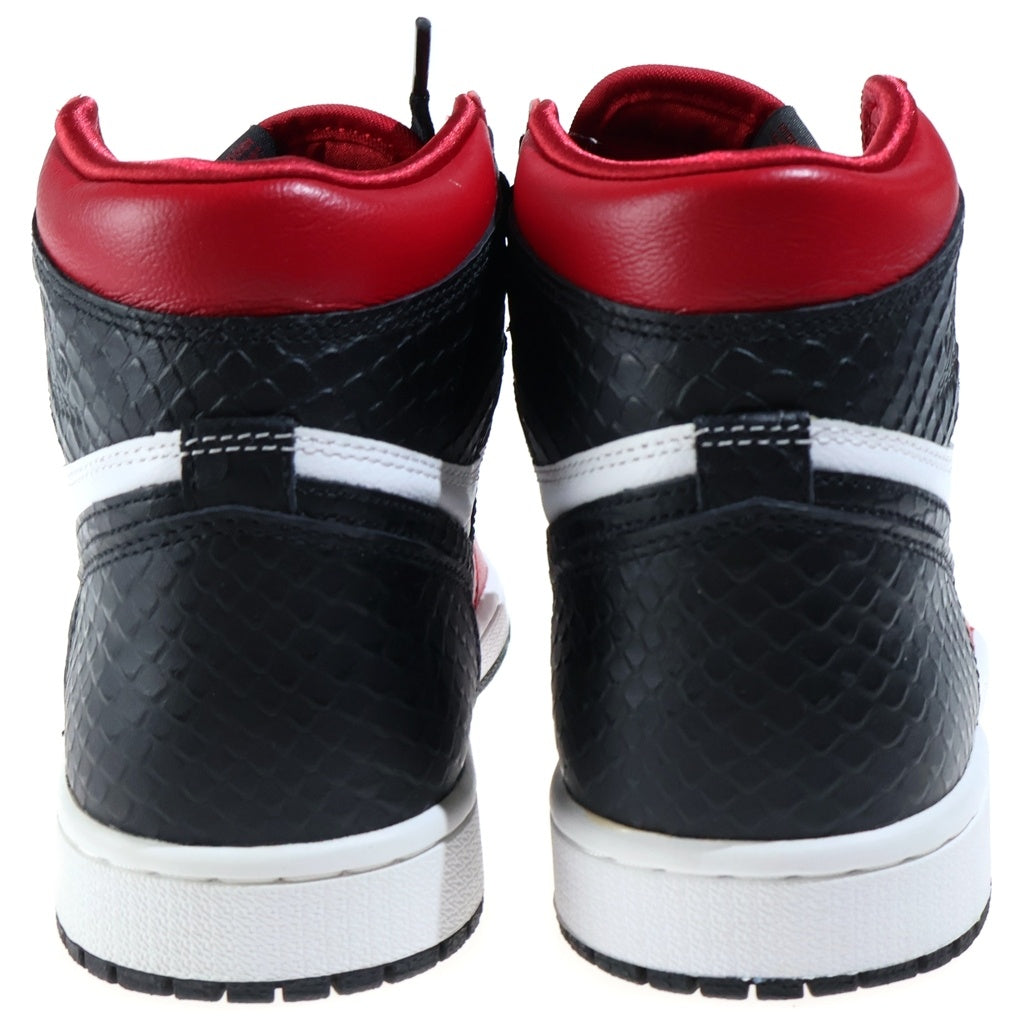 NIKE(ナイキ) WMNS AIR JORDAN 1 HIGH OG SATIN RED ウィメンズ エアジョーダン1 サテンレッド ハイカットスニーカー ブラック/ホワイト/レッド US8.5/25.5cm CD0461-601