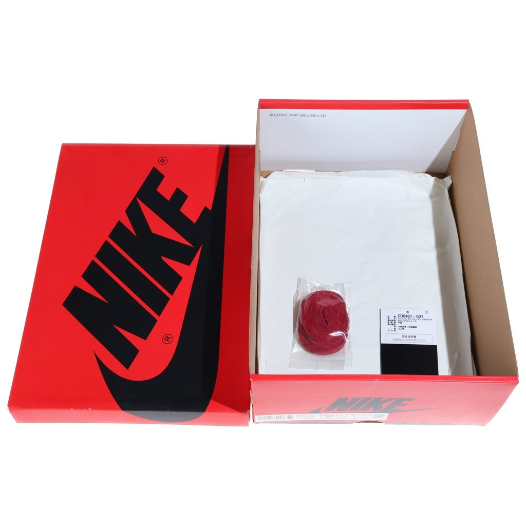 NIKE(ナイキ) WMNS AIR JORDAN 1 HIGH OG SATIN RED ウィメンズ エアジョーダン1 サテンレッド ハイカットスニーカー ブラック/ホワイト/レッド US8.5/25.5cm CD0461-601