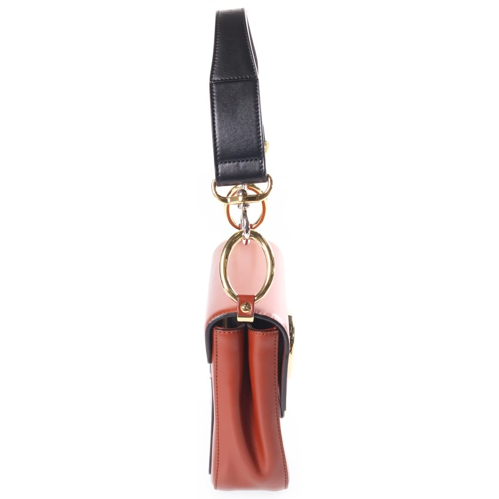 Chloe(クロエ) クロエC ショルダーバッグ ブラウン レザー ゴールド×シルバー金具 レディース