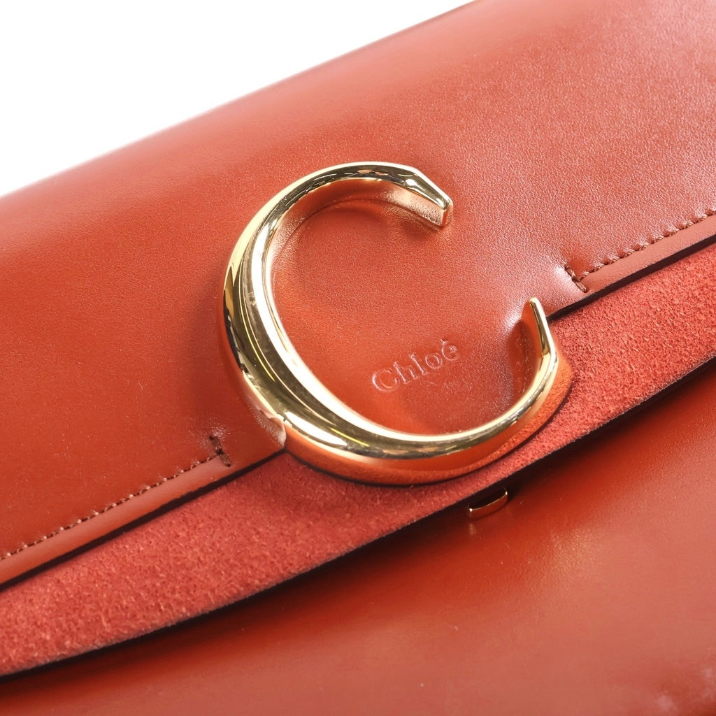 Chloe(クロエ) クロエC ショルダーバッグ ブラウン レザー ゴールド×シルバー金具 レディース