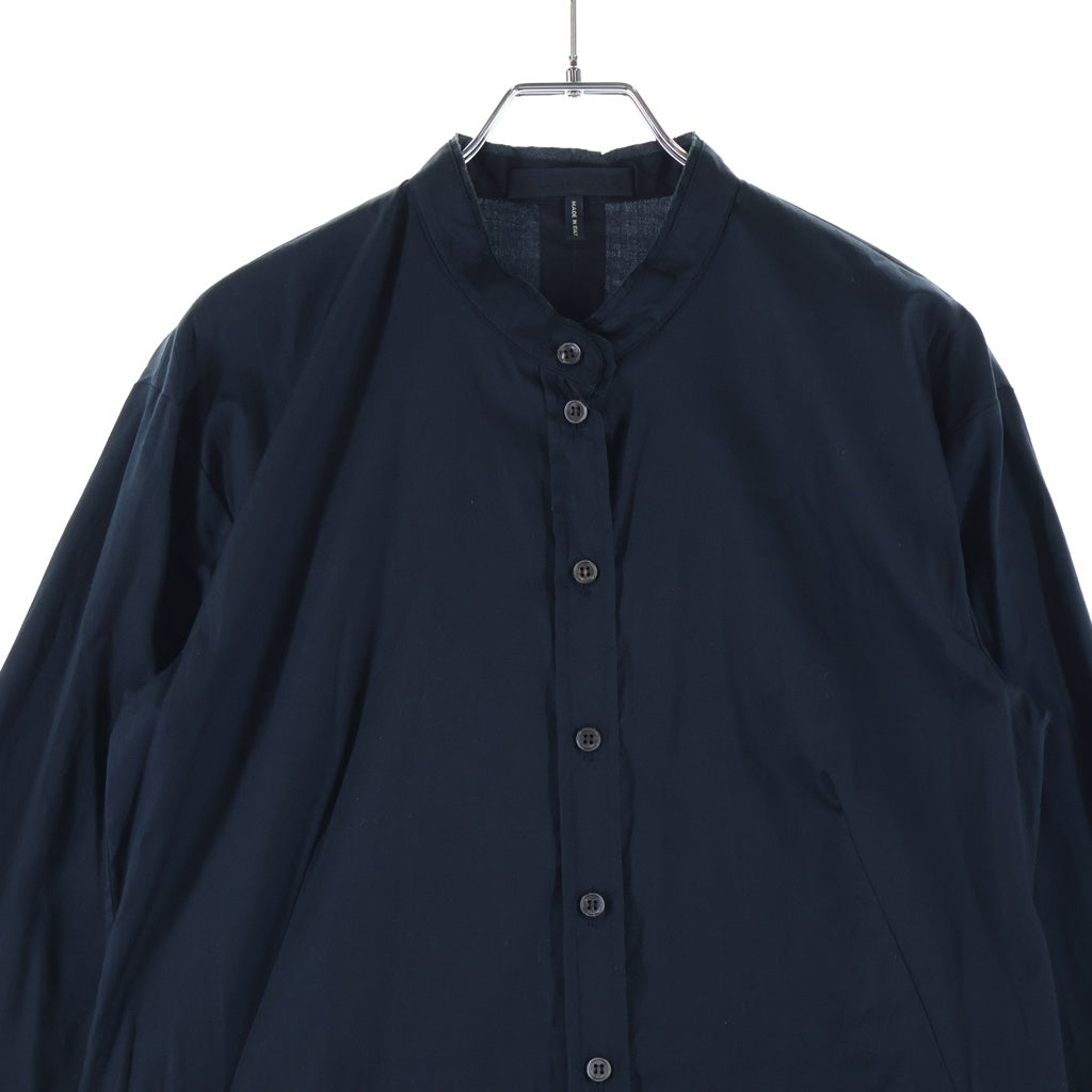 JIL SANDER(ジルサンダー) ボタンアップ ノーカラー 長袖ワンピース ドレス コットン ブラック JDW425AJW02211 レディース