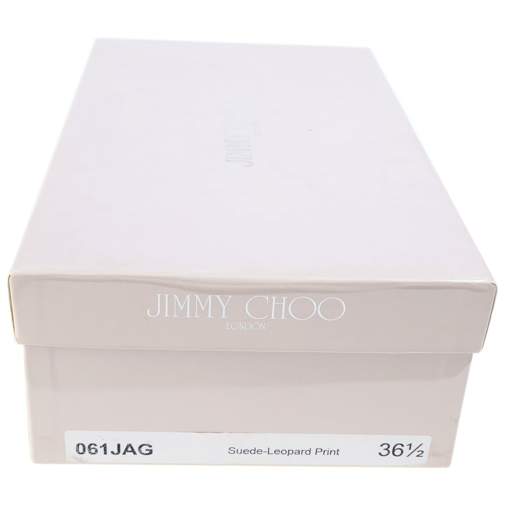 JIMMY CHOO(ジミーチュウ) Leather Sandals ローヒール レザーサンダル ピンヒール メタリックパープル レディース