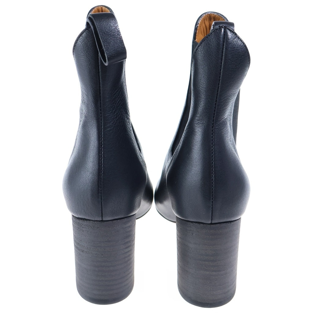 Chloe(クロエ) Leather Ankle Boots レザーアンクルブーツ ヒール シューズ サイドゴア ブラック レディース