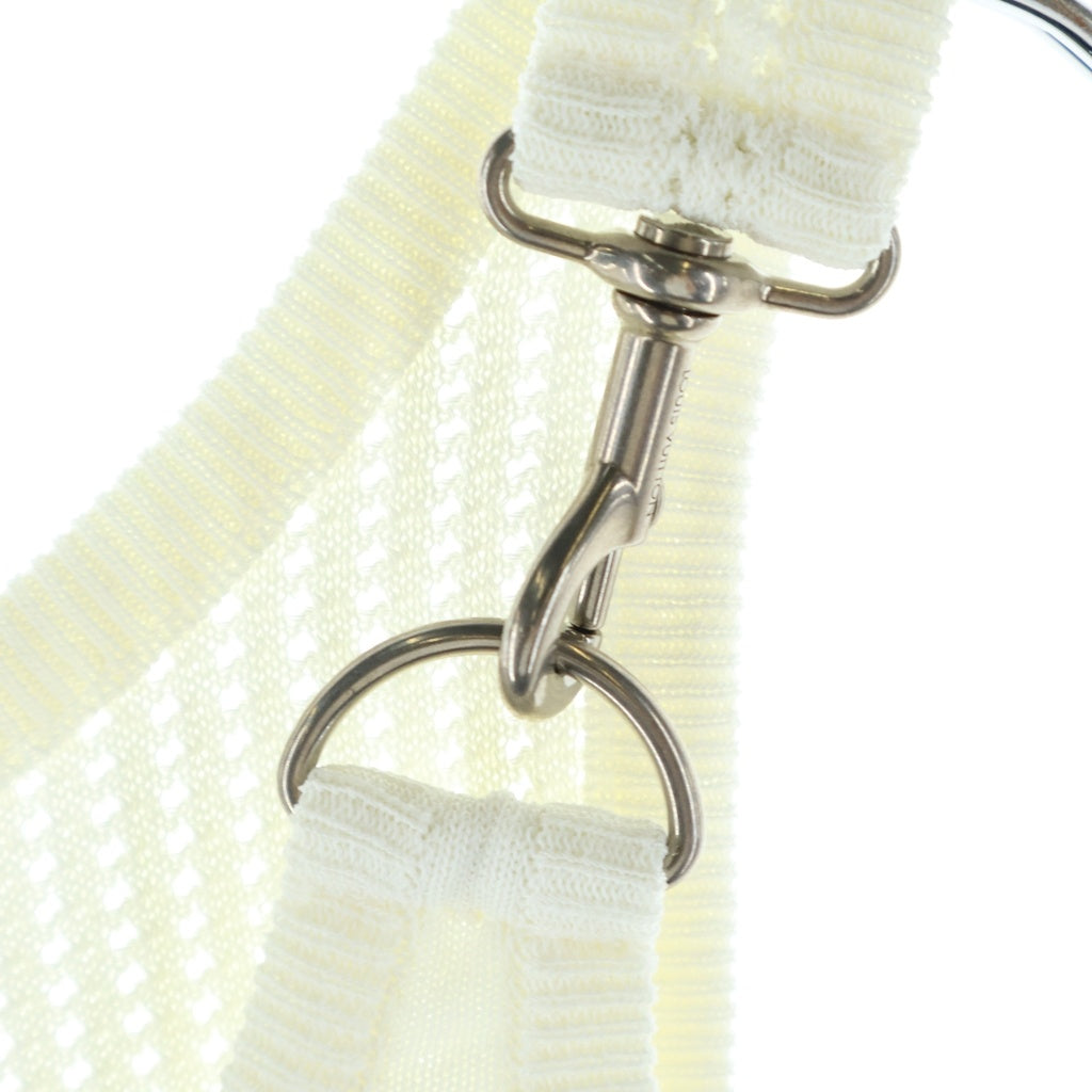LOUIS VUITTON(ルイヴィトン) 21SS Sleeveless Mesh Top ノースリーブ メッシュ切り替えトップス タンクトップ コットン ナイロン ホワイト RW211B EO7 FKKW69 レディース