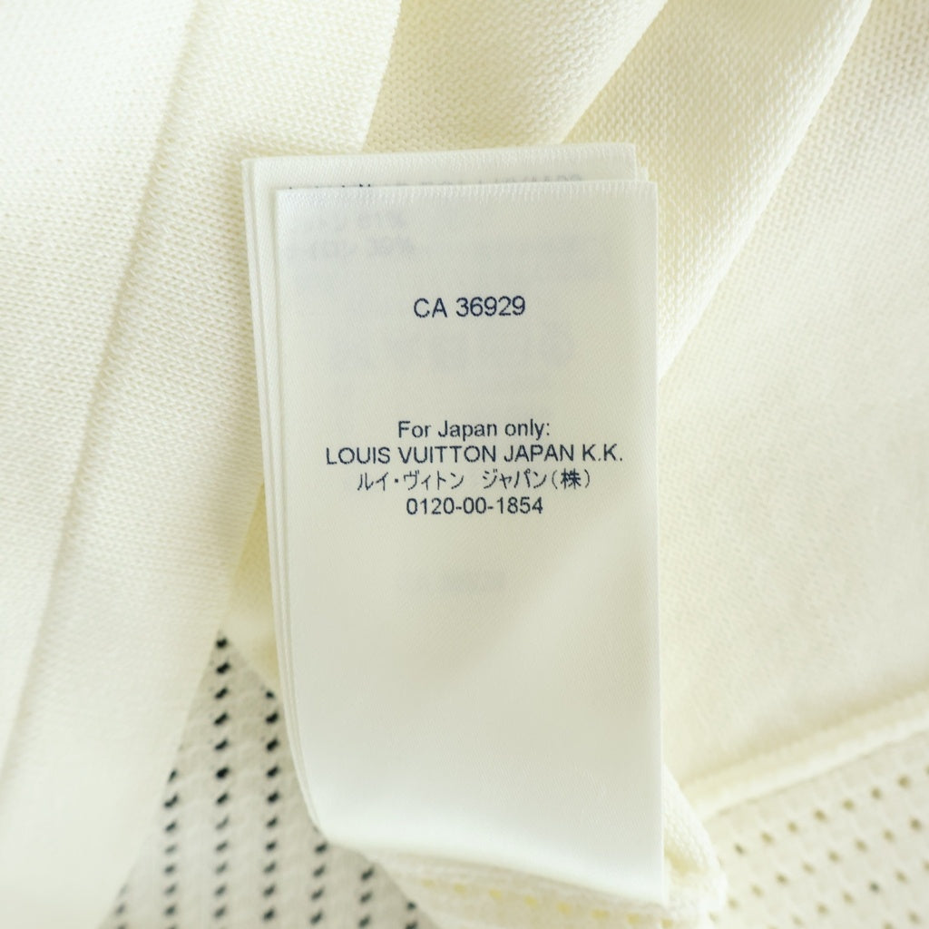 LOUIS VUITTON(ルイヴィトン) 21SS Sleeveless Mesh Top ノースリーブ メッシュ切り替えトップス タンクトップ コットン ナイロン ホワイト RW211B EO7 FKKW69 レディース