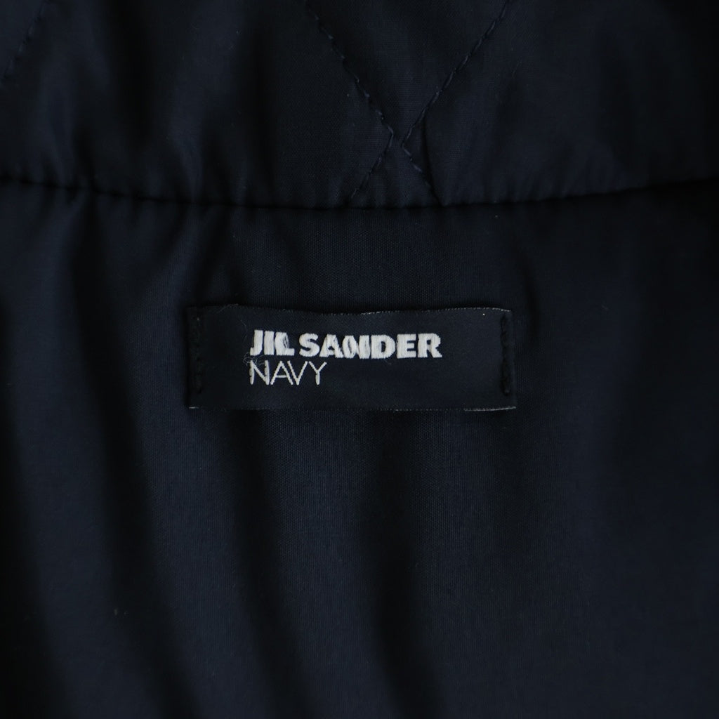 JIL SANDER NAVY(ジルサンダーネイビー) 15AW ナイロンドッキング ウールジップコート フード付き ネイビー CMJWHA0015 レディース