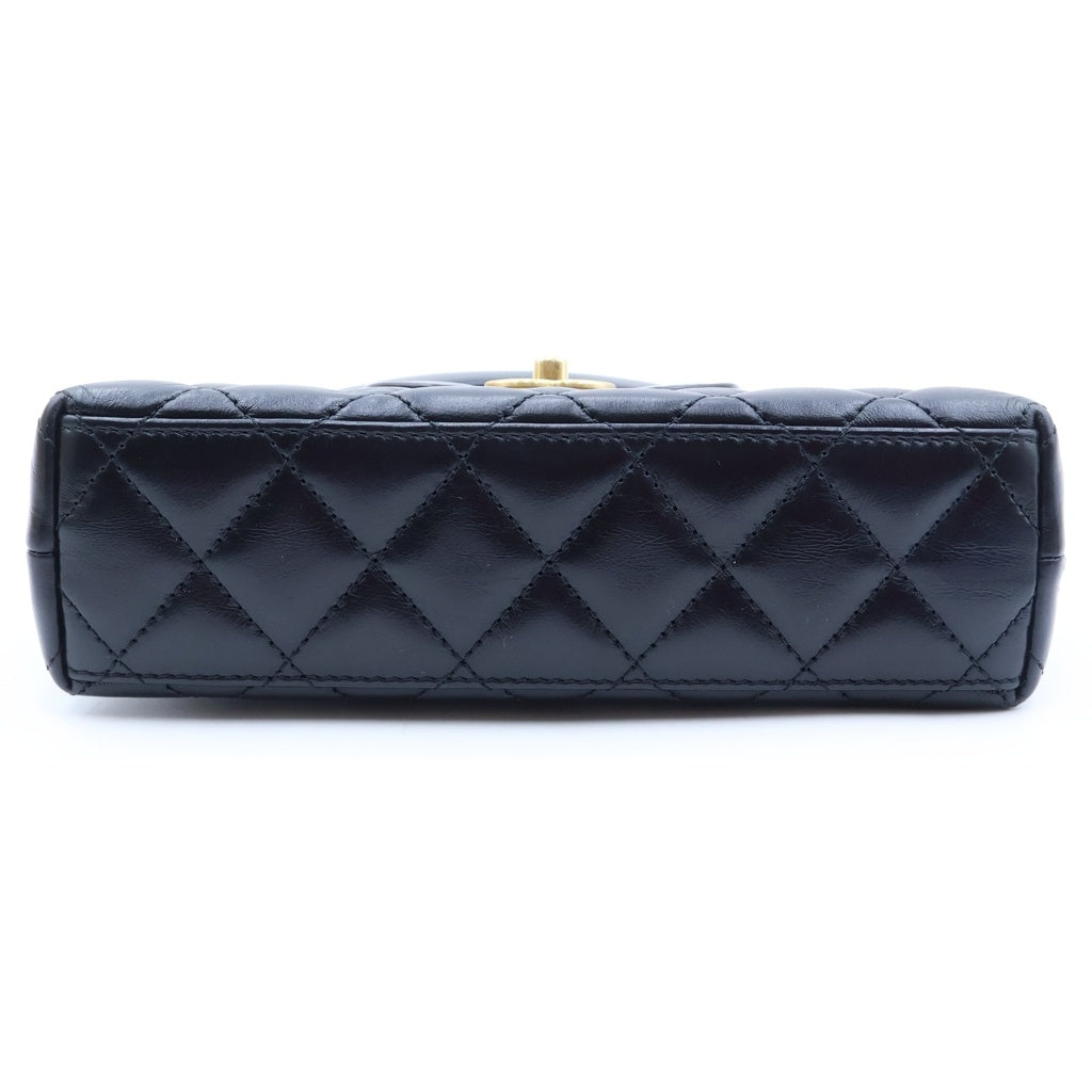CHANEL(シャネル) ココマーク ミニ マトラッセ ショッピングバック 2way チェーンショルダー ゴールド金具 カーフスキン ブラック AS4416 レディース