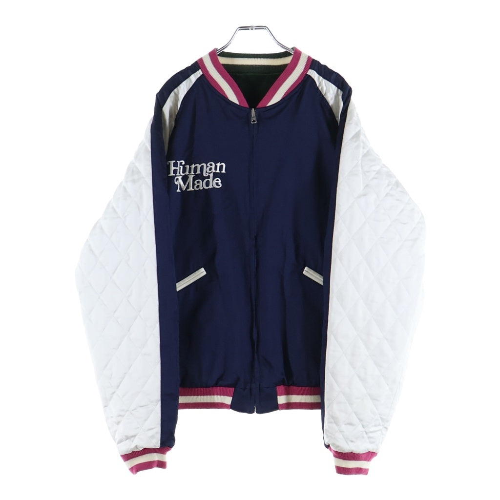 HUMAN MADE(ヒューマンメイド) 22SS ×VERDY VICK YOKOSUKA JACKET ヴェルディ ヨコスカ リバーシブル スーベニアジャケット スカジャン ブルゾン ネイビー