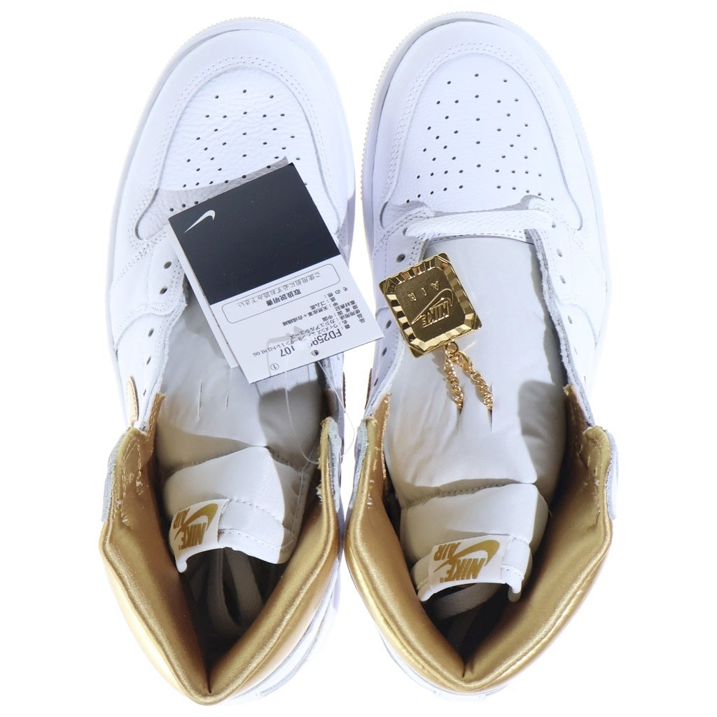 NIKE(ナイキ) WMNS AIR JORDAN 1 RETRO HIGH OG FD2596-107 ウィメンズ エアジョーダン1 レトロ ハイカットスニーカー ホワイト/ゴールド US10/27cm