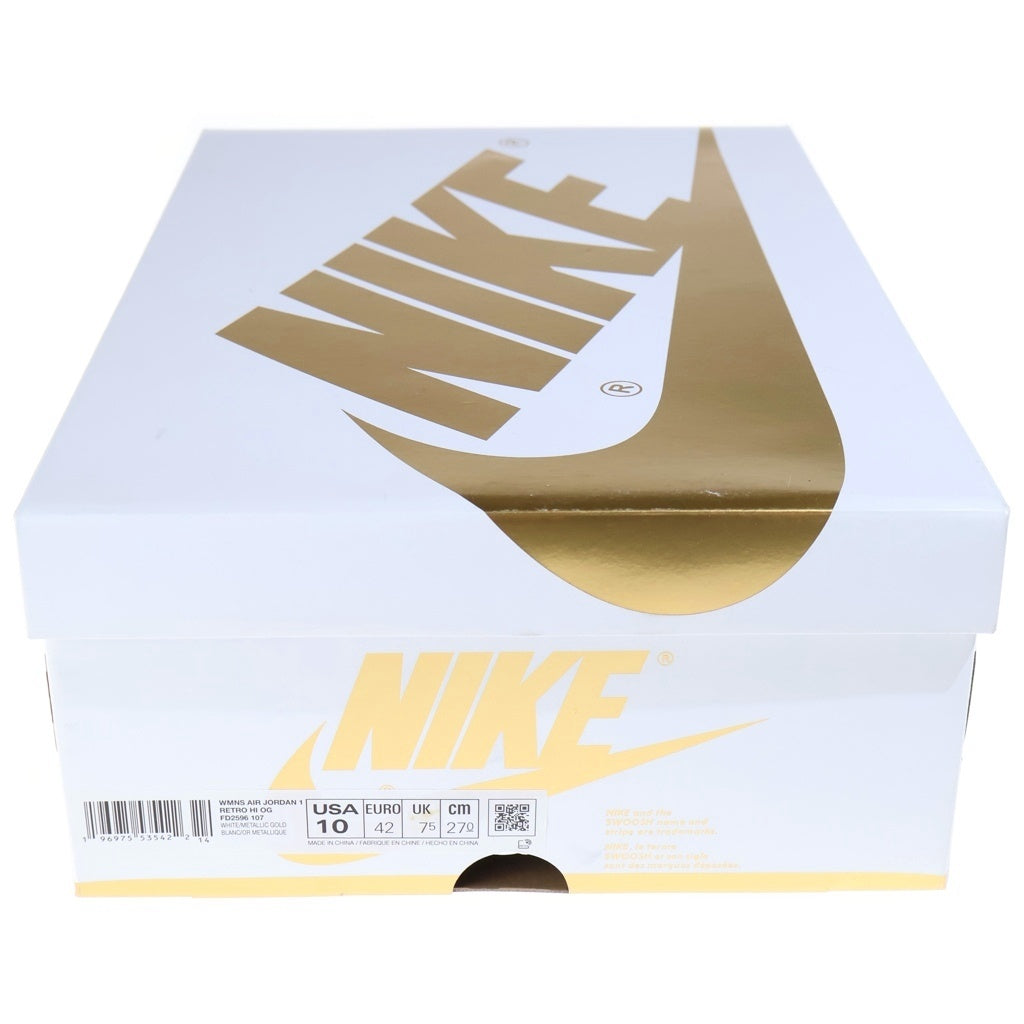 NIKE(ナイキ) WMNS AIR JORDAN 1 RETRO HIGH OG FD2596-107 ウィメンズ エアジョーダン1 レトロ ハイカットスニーカー ホワイト/ゴールド US10/27cm