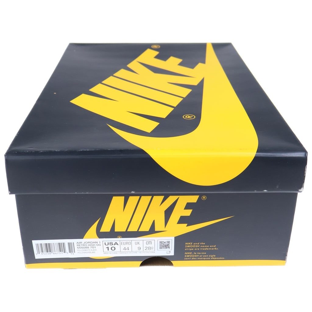 NIKE(ナイキ) AIR JORDAN 1 HIGH OG POLLEN 555088-701 エアジョーダン1 パラン ハイカットスニーカー ブラック/イエロー US10/28cm