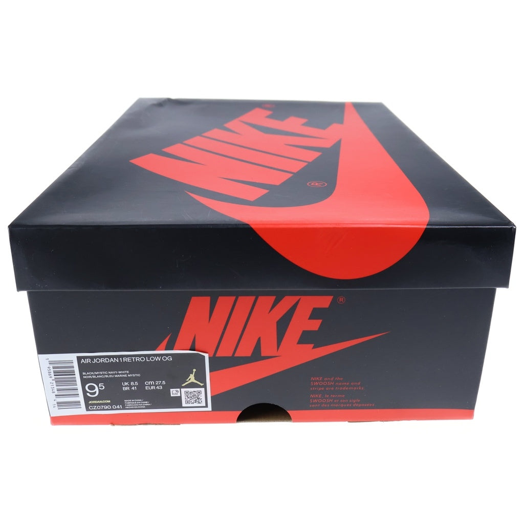 NIKE(ナイキ) AIR JORDAN 1 LOW OG MYSTIC NAVY CZ0790-041 エアジョーダン1 ミスティックネイビー ローカットスニーカー ブラック/ネイビー US9.5/27.5cm