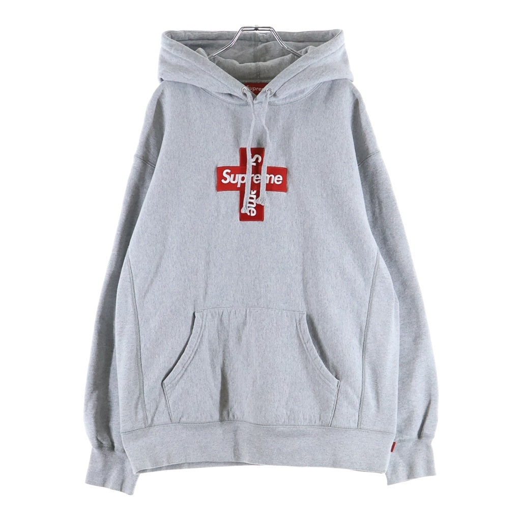 SUPREME(シュプリーム) 20AW Cross Box Logo Hooded Sweatshirt クロス ボックス ロゴ フーデッド スウェットシャツ プルオーバーパーカー グレー