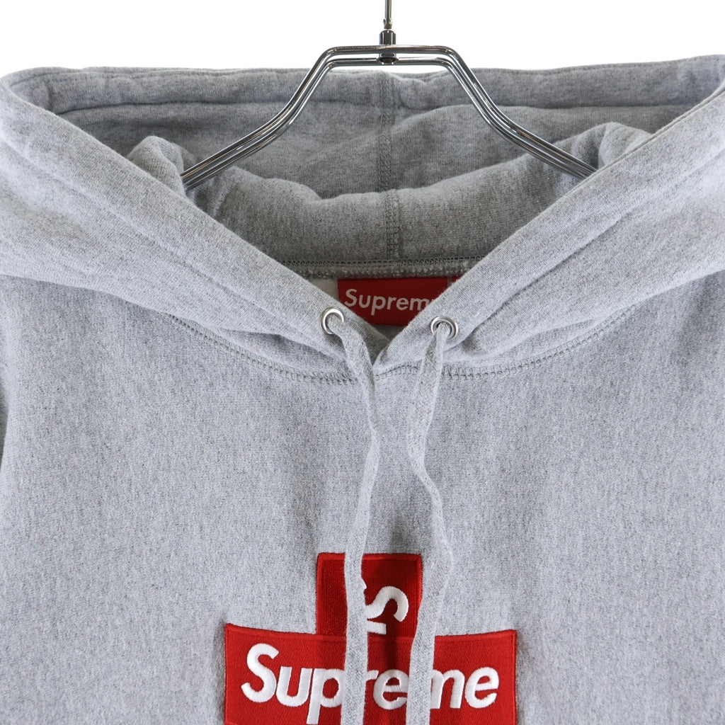 SUPREME(シュプリーム) 20AW Cross Box Logo Hooded Sweatshirt クロス ボックス ロゴ フーデッド スウェットシャツ プルオーバーパーカー グレー