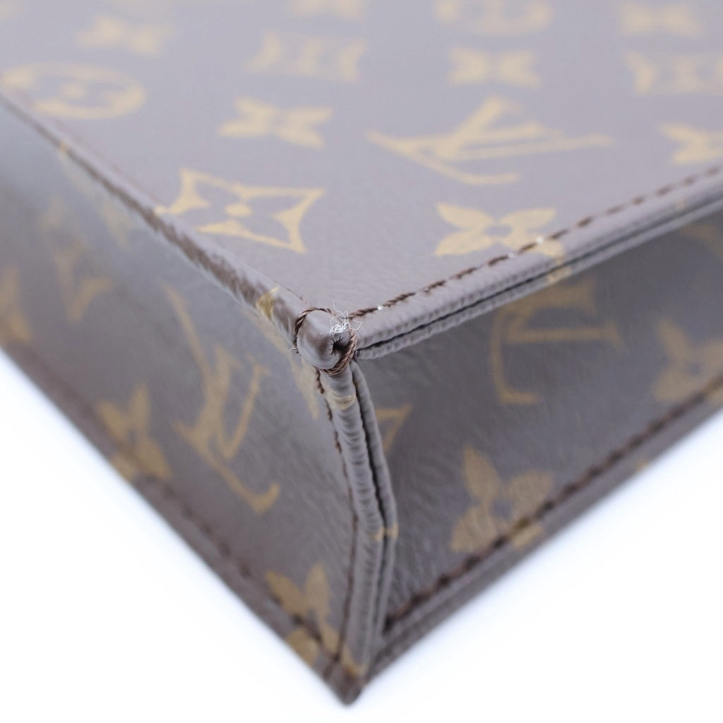 LOUIS VUITTON(ルイヴィトン) ヴィトン プティットサックプラ モノグラム 2WAYハンドバッグ ショルダーバッグ フォンショルダー ブラウン レザー×PVC M69442 ゴールド金具 レディース