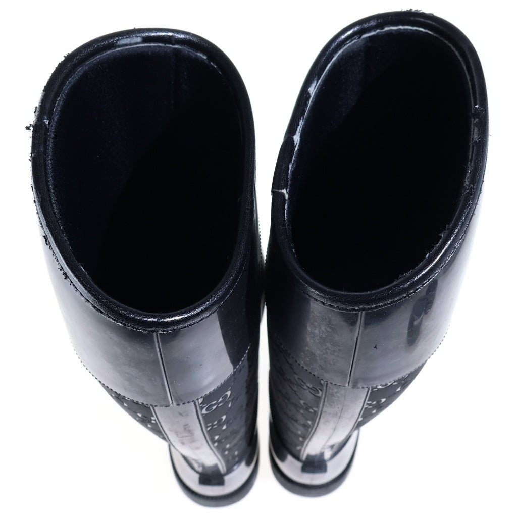 GUCCI(グッチ) GGシグネチャー レインブーツ ロングブーツ ブラック #37 レディース