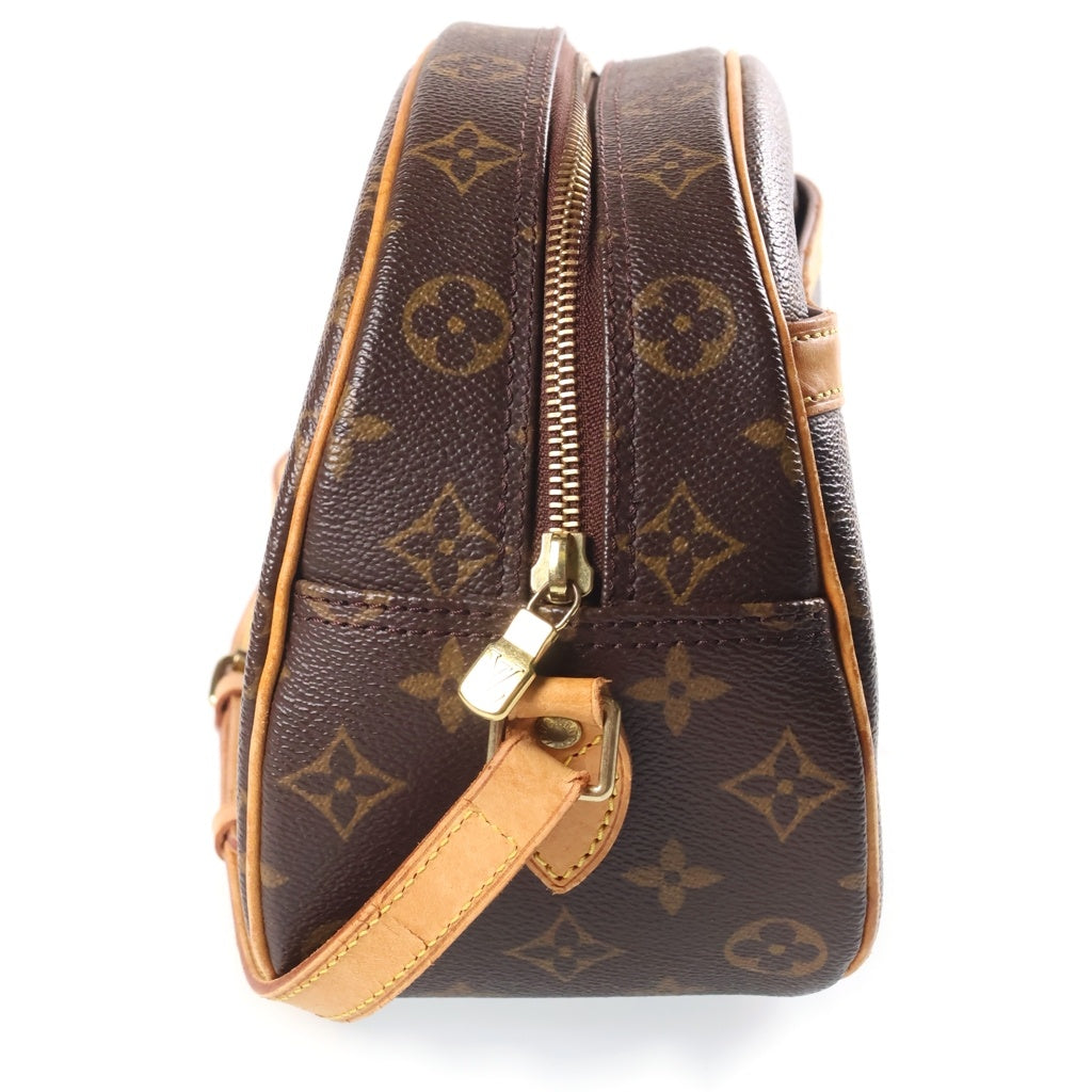 LOUIS VUITTON(ルイヴィトン) モノグラム ブロワ ショルダーバッグ ブラウン レザー×PVC M51221 ゴールド金具 レディース